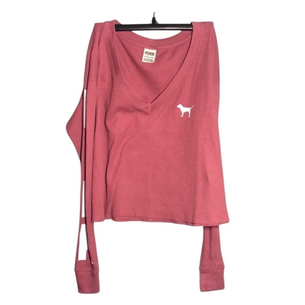 Pink Victoria Secret Crop Long Sleeve Too Size XS